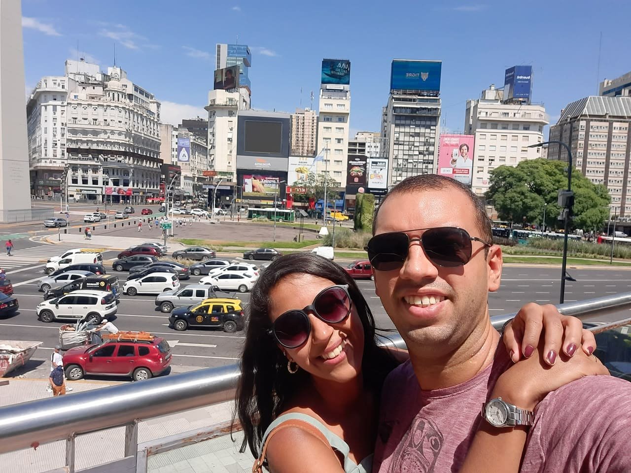 Tarcisio Malta Leal e esposa durante viagem a Buenos Aires