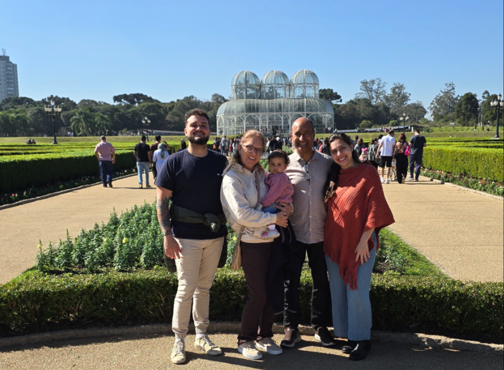 Família no Jardim Botanico em Curitiba